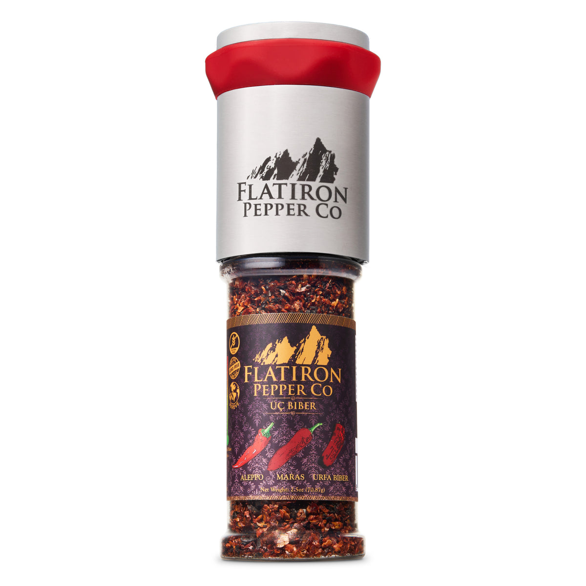 Chile pepper grinder with Uc Biber
